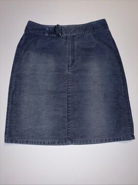90’s Liz Claiborne A-Line corduroy Skirt - Faded Blue